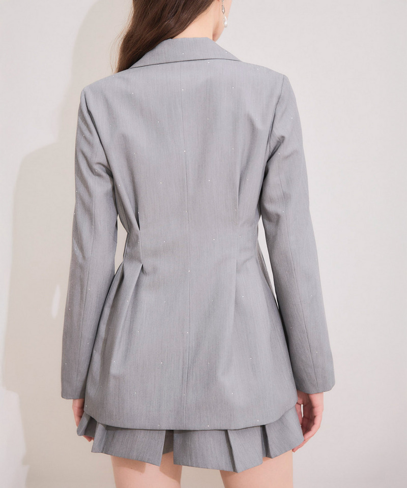 【20th】ウエストシェイプラインストーンジャケット 詳細画像 グレー 3