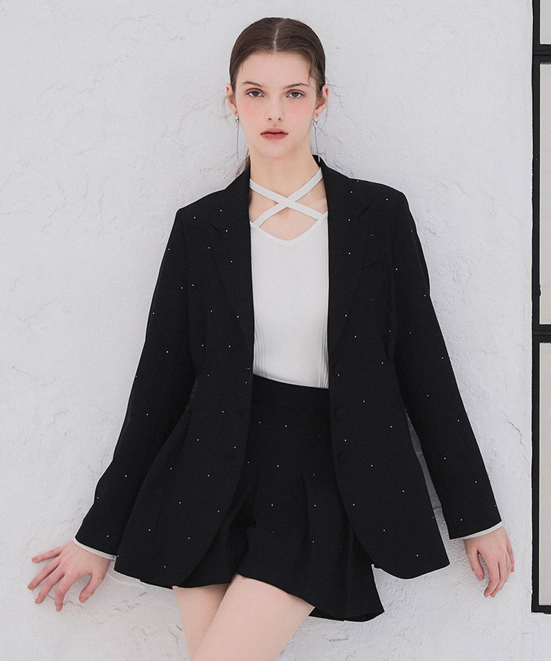 【20th】ウエストシェイプラインストーンジャケット 詳細画像 ブラック 1