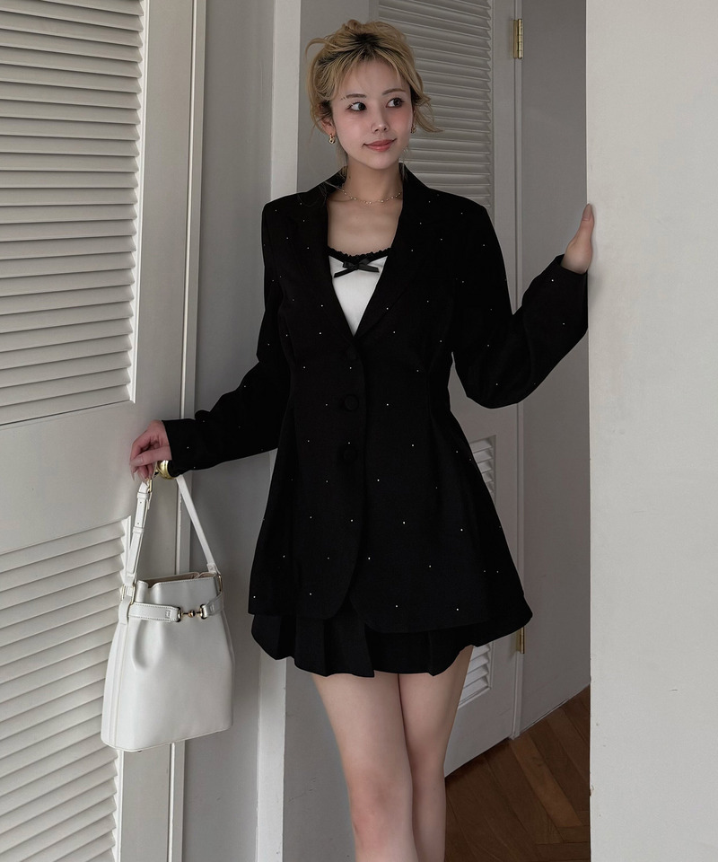 【20th】ウエストシェイプラインストーンジャケット 詳細画像 ブラック 5