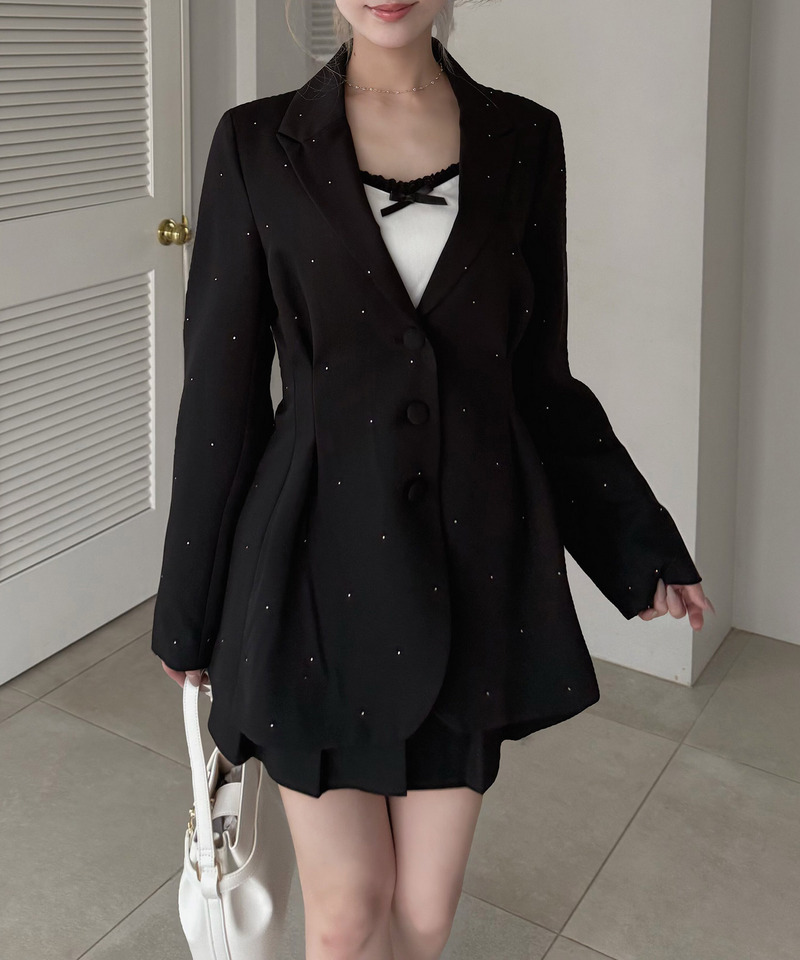 【20th】ウエストシェイプラインストーンジャケット 詳細画像 ブラック 6