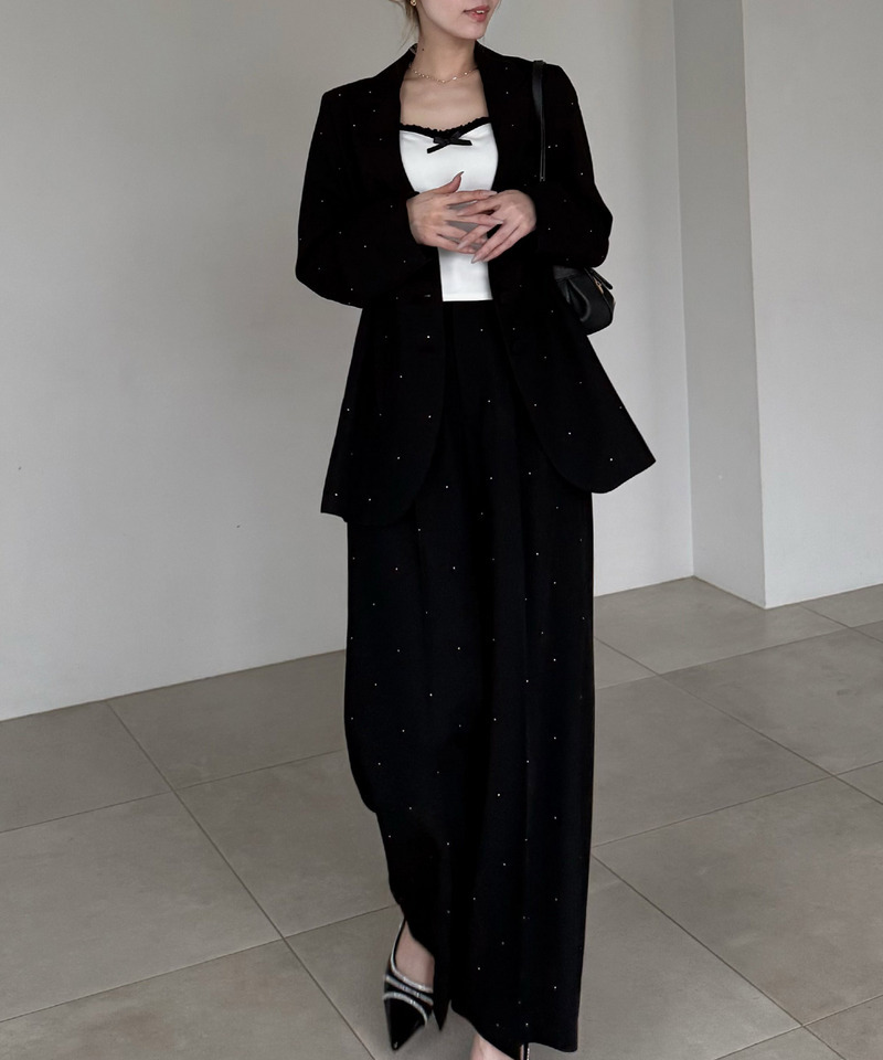 【20th】ウエストシェイプラインストーンジャケット 詳細画像 ブラック 9