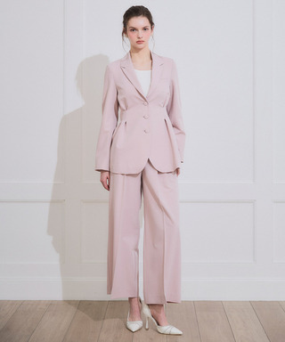 ラインストーンタックワイドパンツ