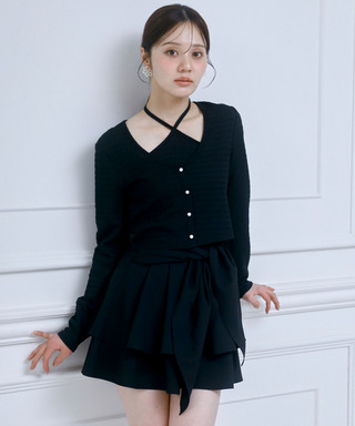 ティアードラッフルミニスカート