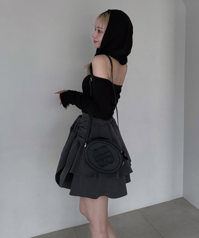 ティアードラッフルミニスカート 詳細画像 グレー 2