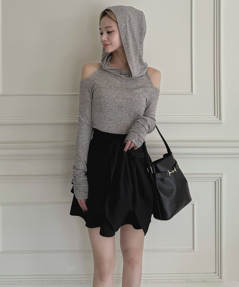 ティアードラッフルミニスカート 詳細画像 ブラック 6