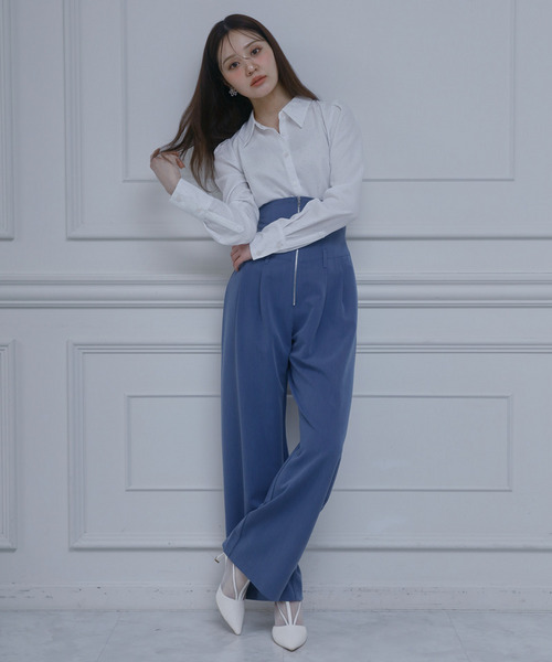 コルセット風2wayワイドパンツ 詳細画像