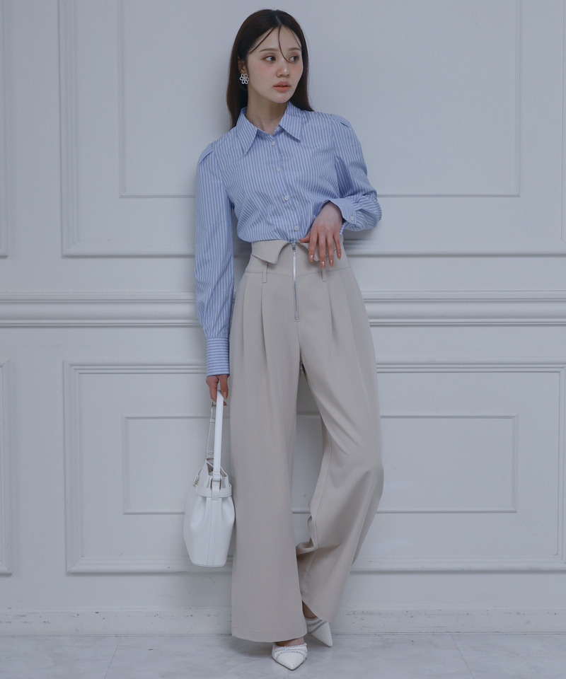 コルセット風2wayワイドパンツ 詳細画像 ベージュ 1