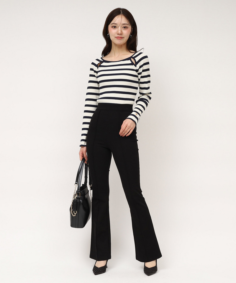 ガムストレッチフレアパンツ&rsquo;26s 詳細画像 ブラック 9