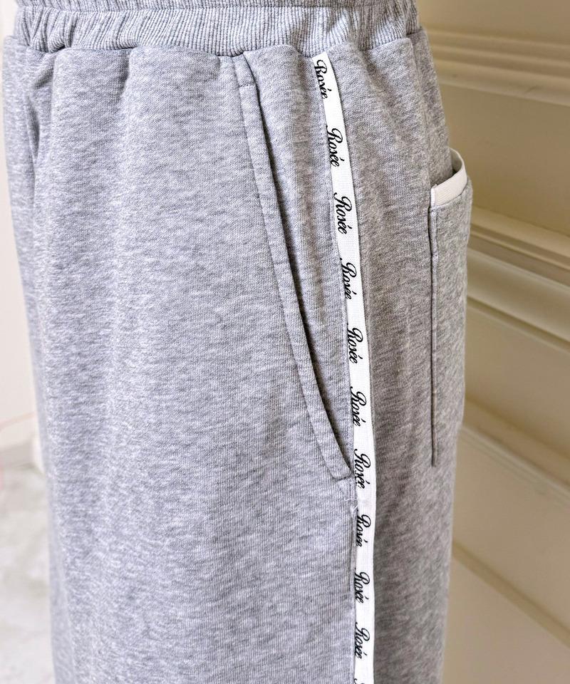 【ONLINE限定/丈が選べる】配色ロゴ裏毛パーカーセットアップ 詳細画像 グレー 13