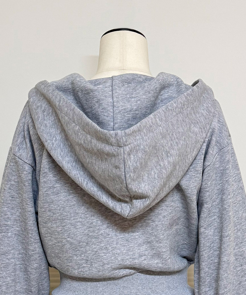 【ONLINE限定/丈が選べる】配色ロゴ裏毛パーカーセットアップ 詳細画像 グレー 9