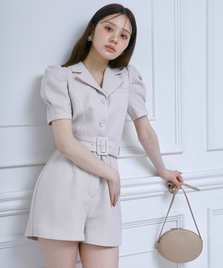 【ONLINE限定カラーあり】ツイードテーラーコンビネゾン