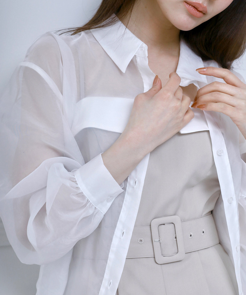ルーズシアーシャツ 詳細画像 オフホワイト 2
