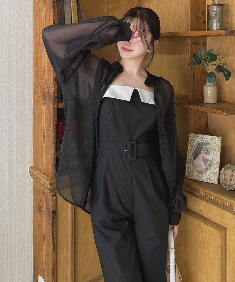 ルーズシアーシャツ 詳細画像 ブラック 2