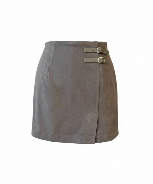 バックル付スウェードスカパン