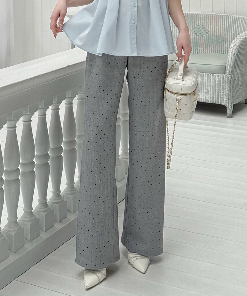 ドットワイドパンツ 詳細画像 グレー 3