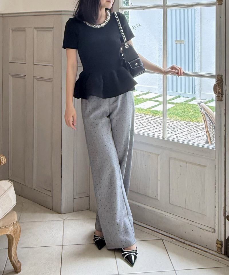 ドットワイドパンツ 詳細画像 グレー 4