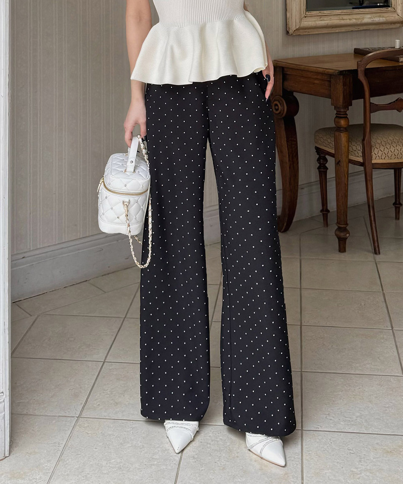 ドットワイドパンツ 詳細画像 ブラック 2