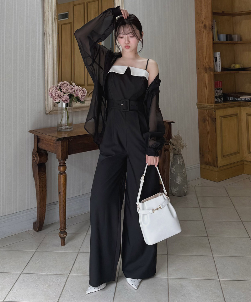 配色ベアオールインワン 詳細画像 ブラック 2