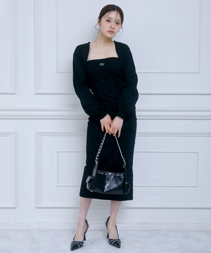 ベアタイトボレロアンサンブルワンピース 詳細画像 ブラック 1