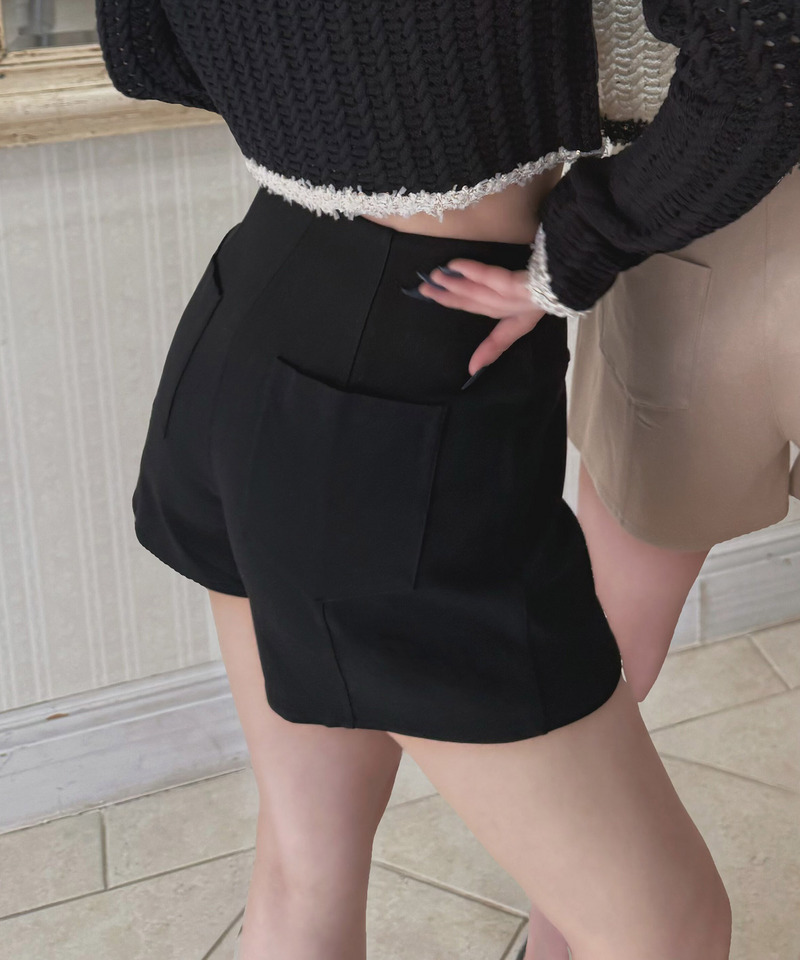 ガムストレッチショートパンツ 詳細画像 ブラック 1