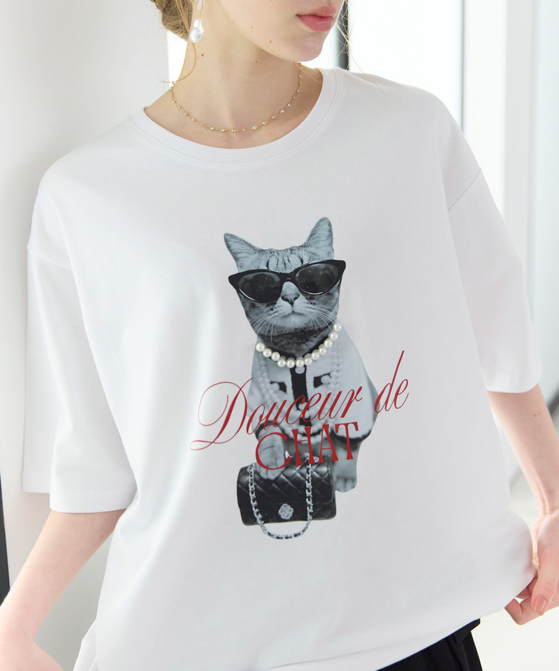Petite Lady Cat BIG T 詳細画像 オフホワイト 2