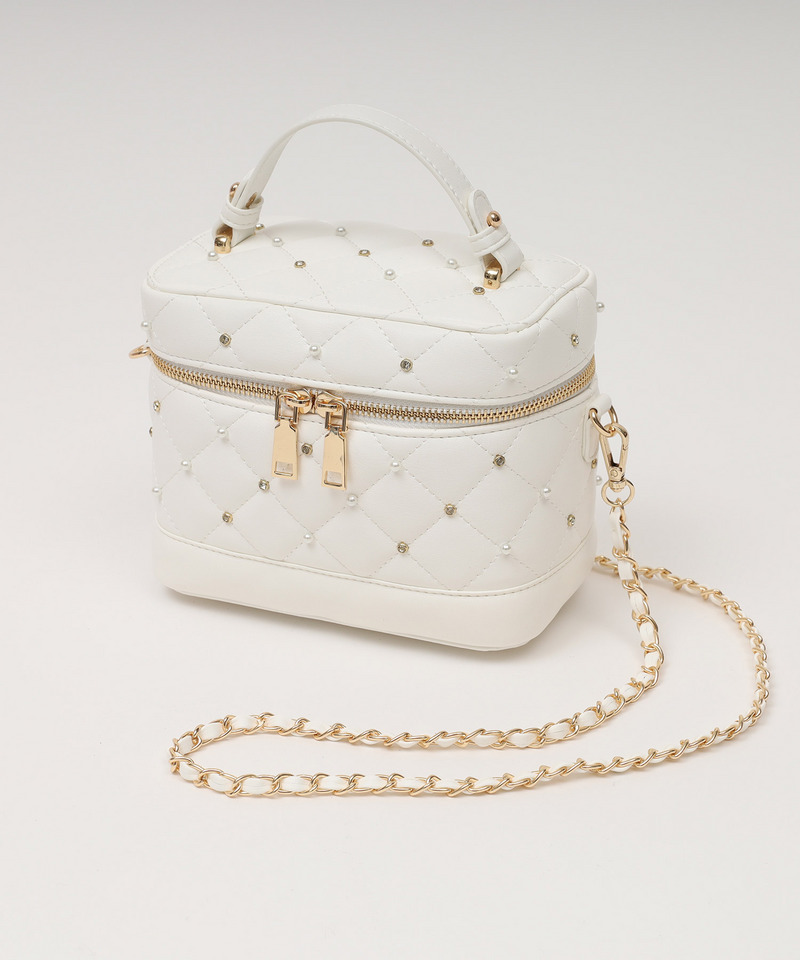 パールビジューヴァニティーBAG 詳細画像 オフホワイト 10