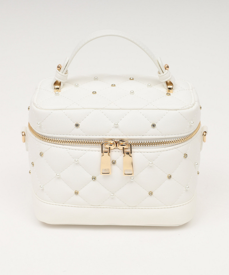 パールビジューヴァニティーBAG 詳細画像 オフホワイト 2