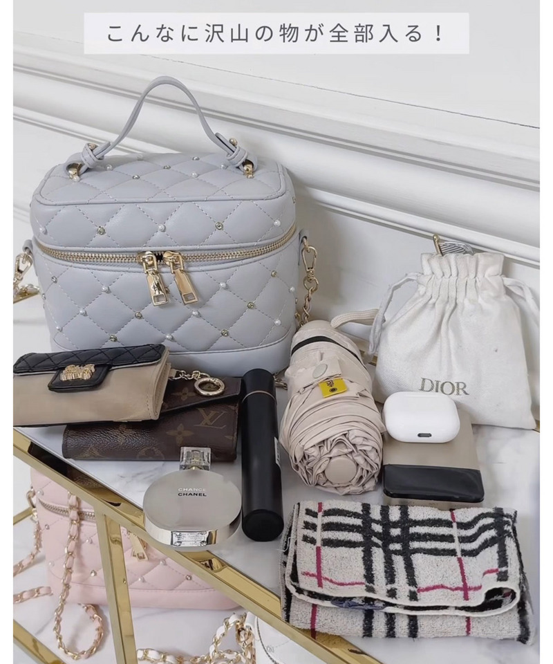 パールビジューヴァニティーBAG 詳細画像 ブルー 7