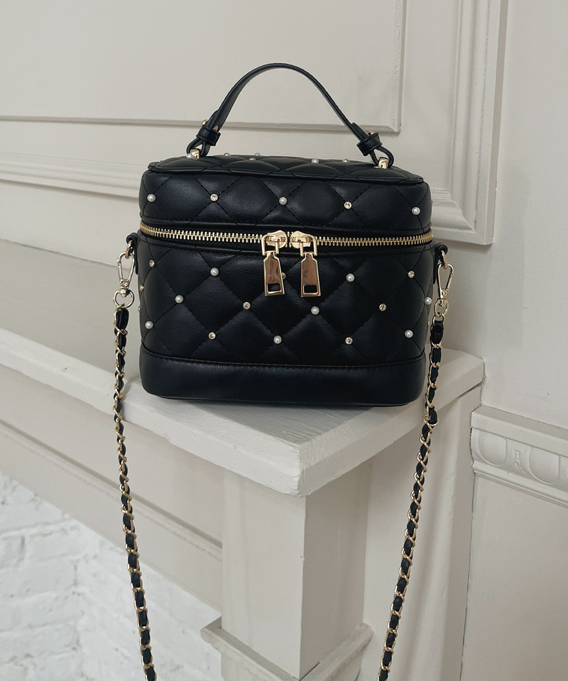 パールビジューヴァニティーBAG 詳細画像 ブラック 5
