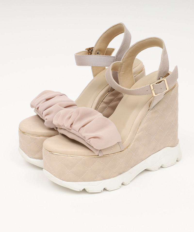 2wayキルティング厚底スポサン 詳細画像 ベージュ 1