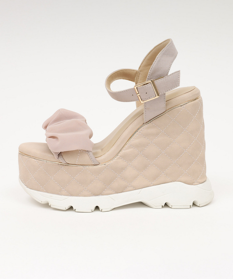 2wayキルティング厚底スポサン 詳細画像 ベージュ 5