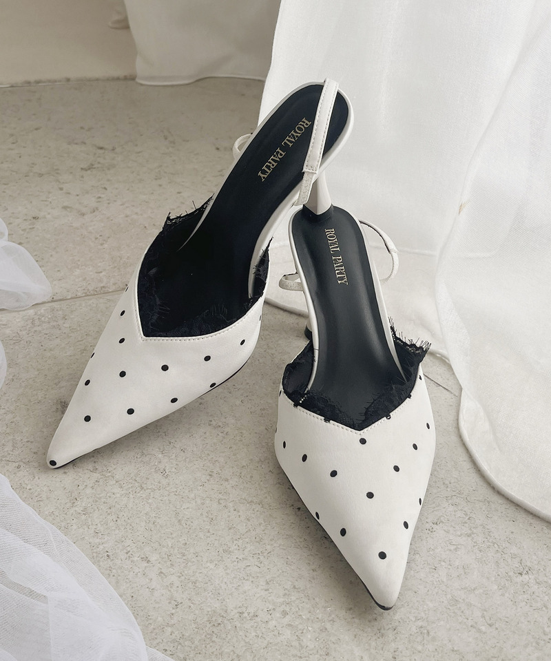 レーストリミングドットミュール 詳細画像 オフホワイト 4