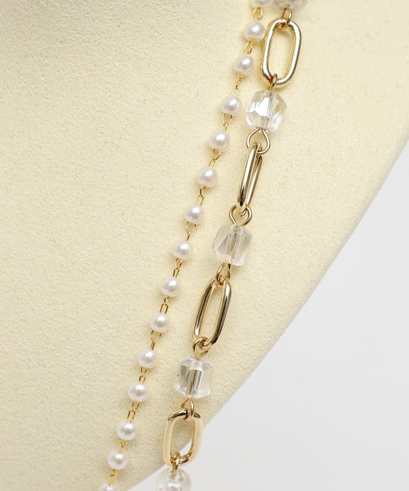 MIXチェーンパールネックレス 詳細画像 オフホワイト 4
