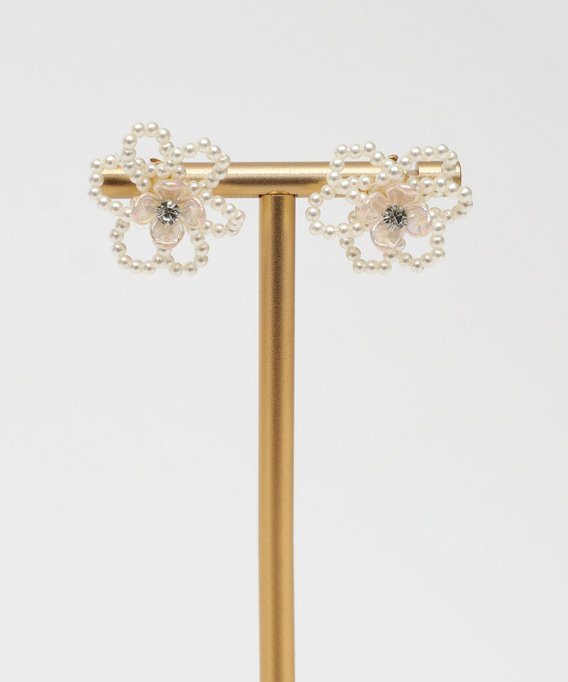 パールフラワーピアス 詳細画像 オフホワイト 1