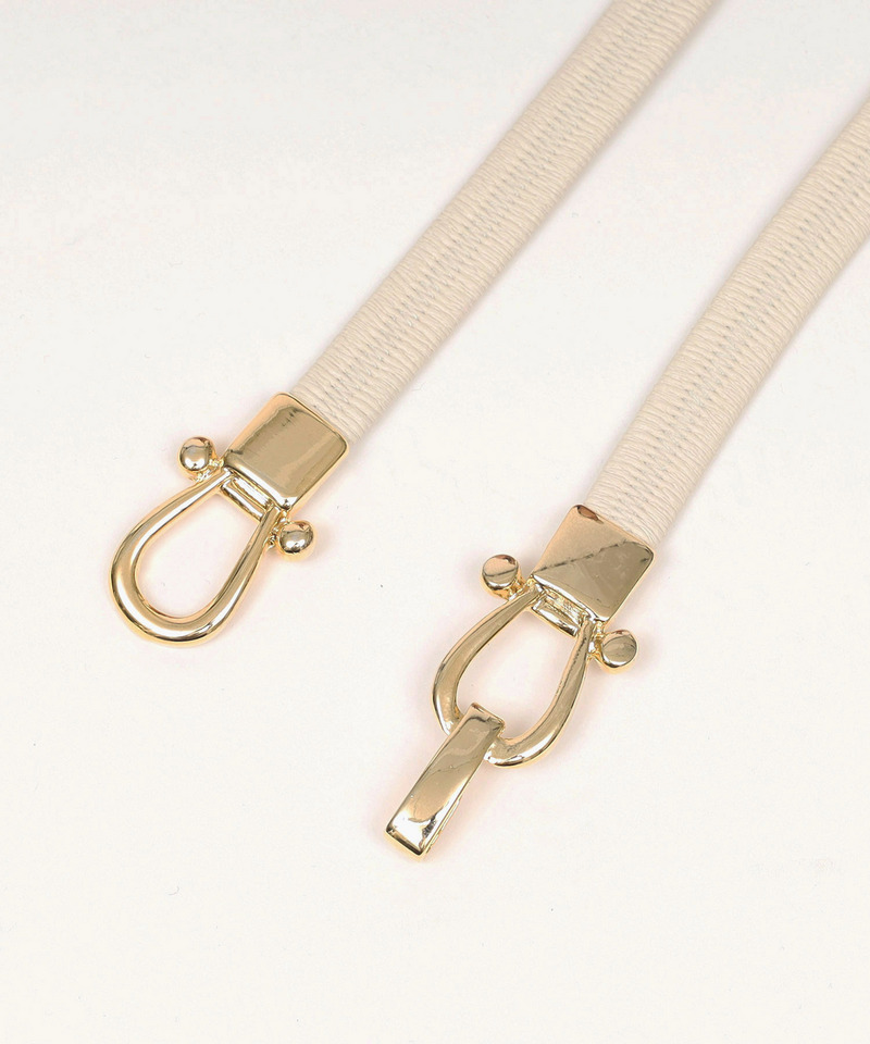 ゴールドバックル細ベルト 詳細画像 オフホワイト 2