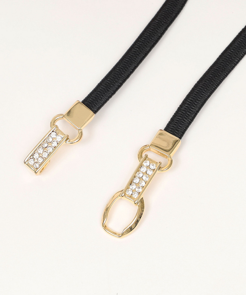 ビジューバックル細ベルト 詳細画像 ブラック 2