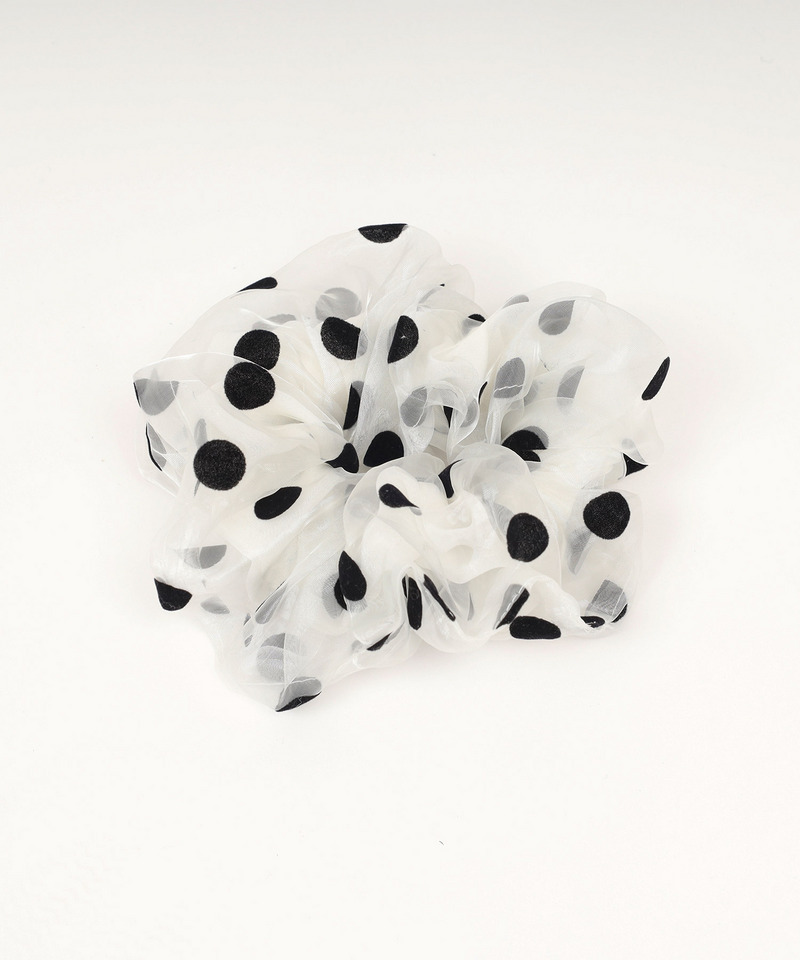 フロッキードットシュシュ 詳細画像 オフホワイト 2