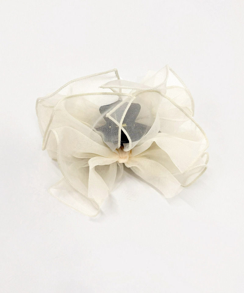 シアーリボンバンスクリップ 詳細画像 オフホワイト 1