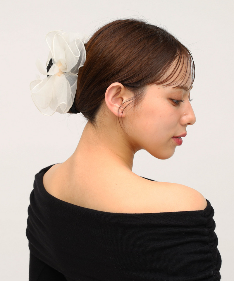 シアーリボンバンスクリップ 詳細画像 オフホワイト 2