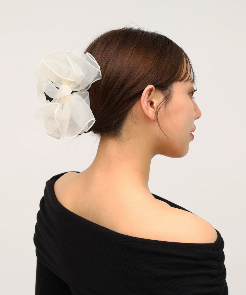 シアーリボンバンスクリップ 詳細画像 オフホワイト 3