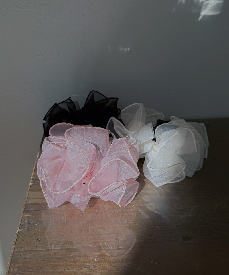 シアーリボンバンスクリップ 詳細画像 ピンク 3