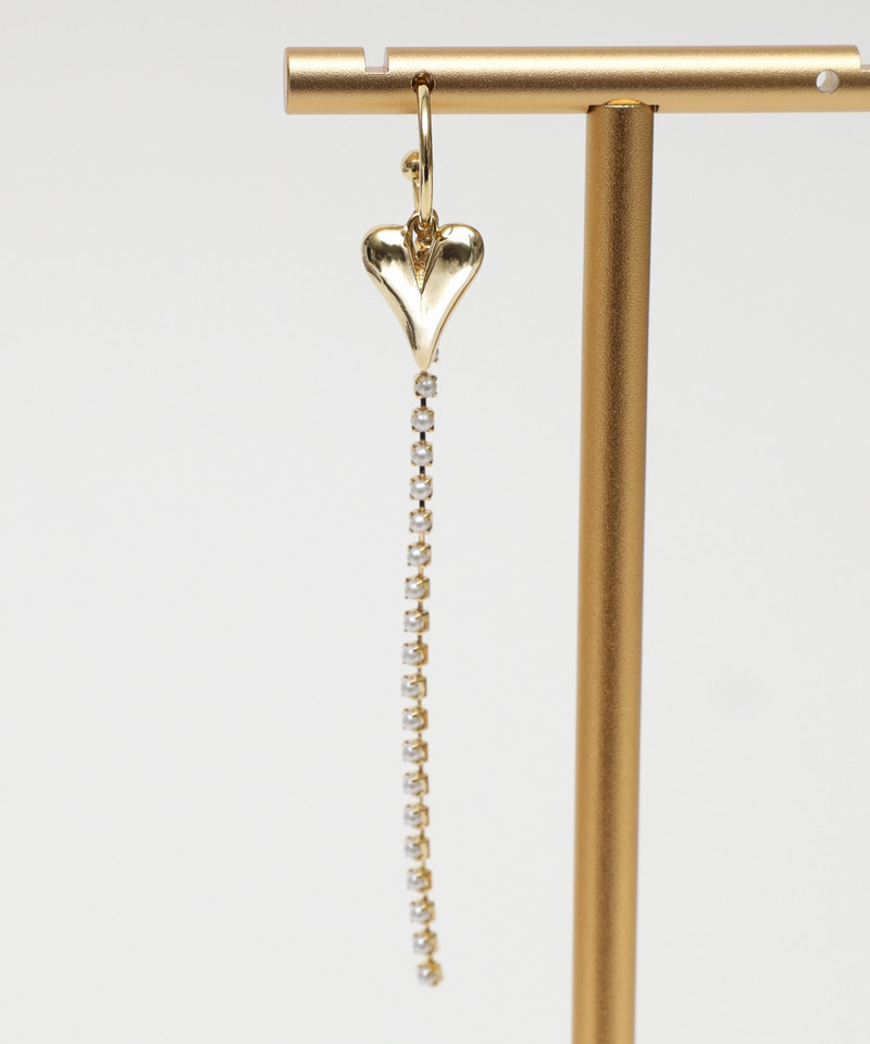 ハートチャームチェーンピアス 詳細画像 ゴールド 3