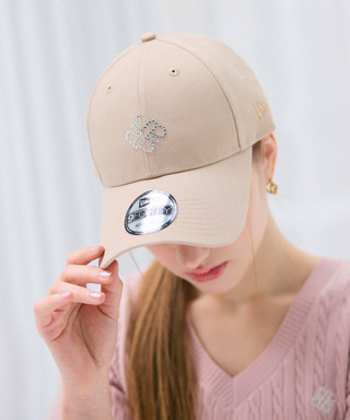 【NEWERA】9FORTYラインストーンフロントロゴキャップ