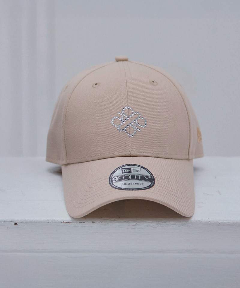 【NEW ERA】9FORTYラインストーンフロントロゴキャップ 詳細画像 ベージュ 2
