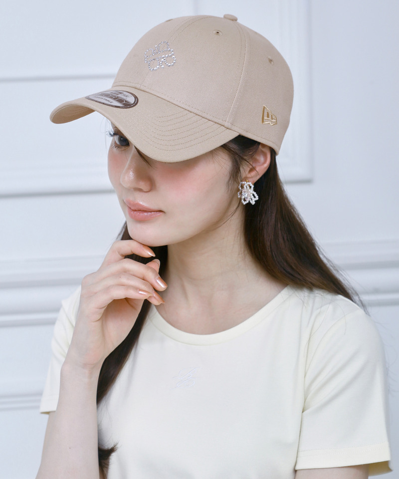 【NEW ERA】9FORTYラインストーンフロントロゴキャップ 詳細画像 ベージュ 3