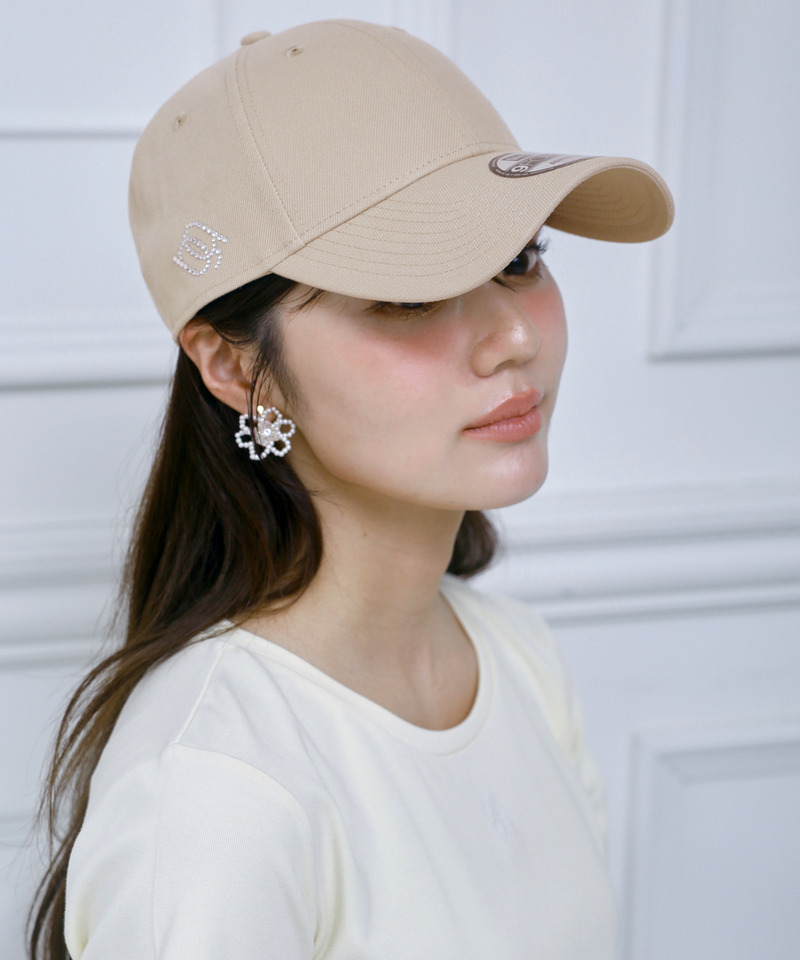 【NEW ERA】9FORTYラインストーンサイドロゴキャップ 詳細画像 ベージュ 2