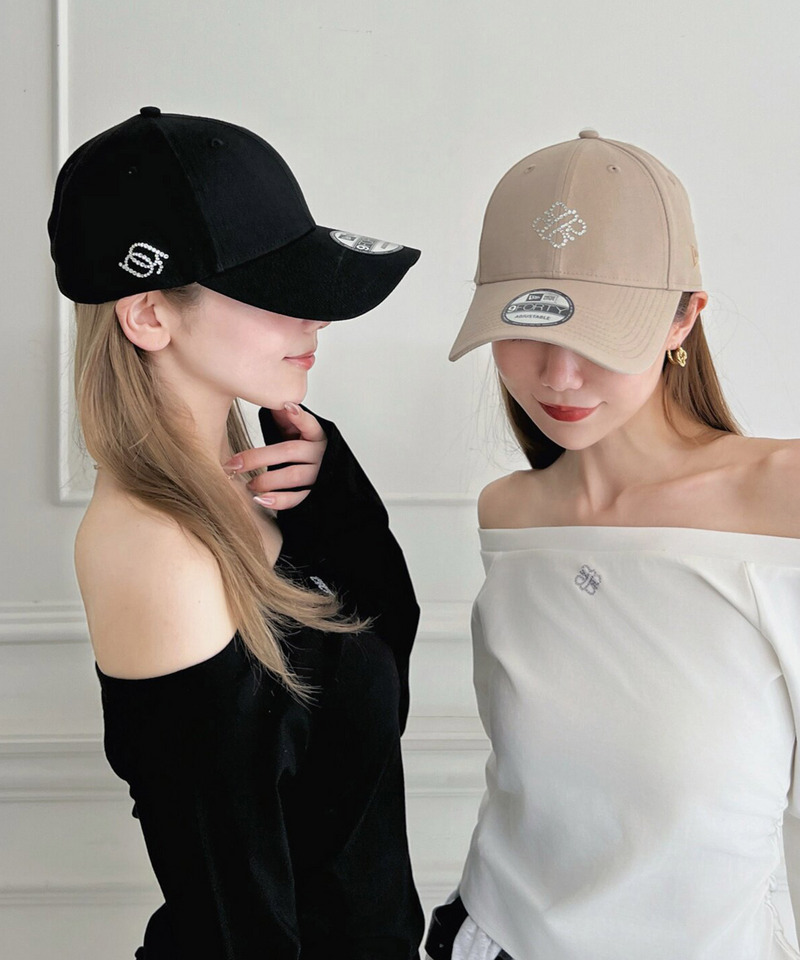 【NEW ERA】9FORTYラインストーンサイドロゴキャップ 詳細画像 ベージュ 3
