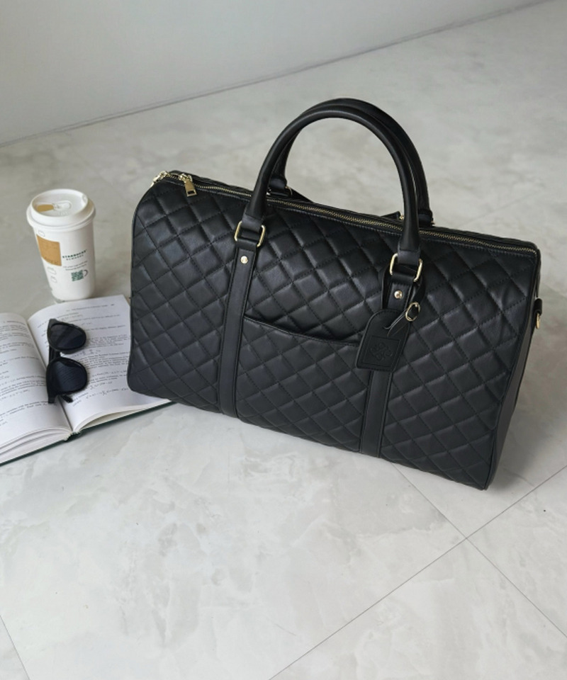 公式通販限定カラーあり【Mサイズ】キルティングボストンBAG 詳細画像 ブラック 3