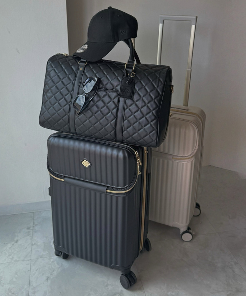 公式通販限定カラーあり【Mサイズ】キルティングボストンBAG 詳細画像 ブラック 4