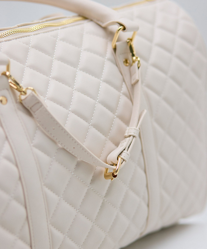 公式通販限定カラーあり【Lサイズ】キルティングボストンBAG 詳細画像 オフホワイト 16